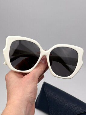 Loewe INFLATED Women Sunglasses – Ivory/Smoke Butterfly Frame (LW40133F 25A)